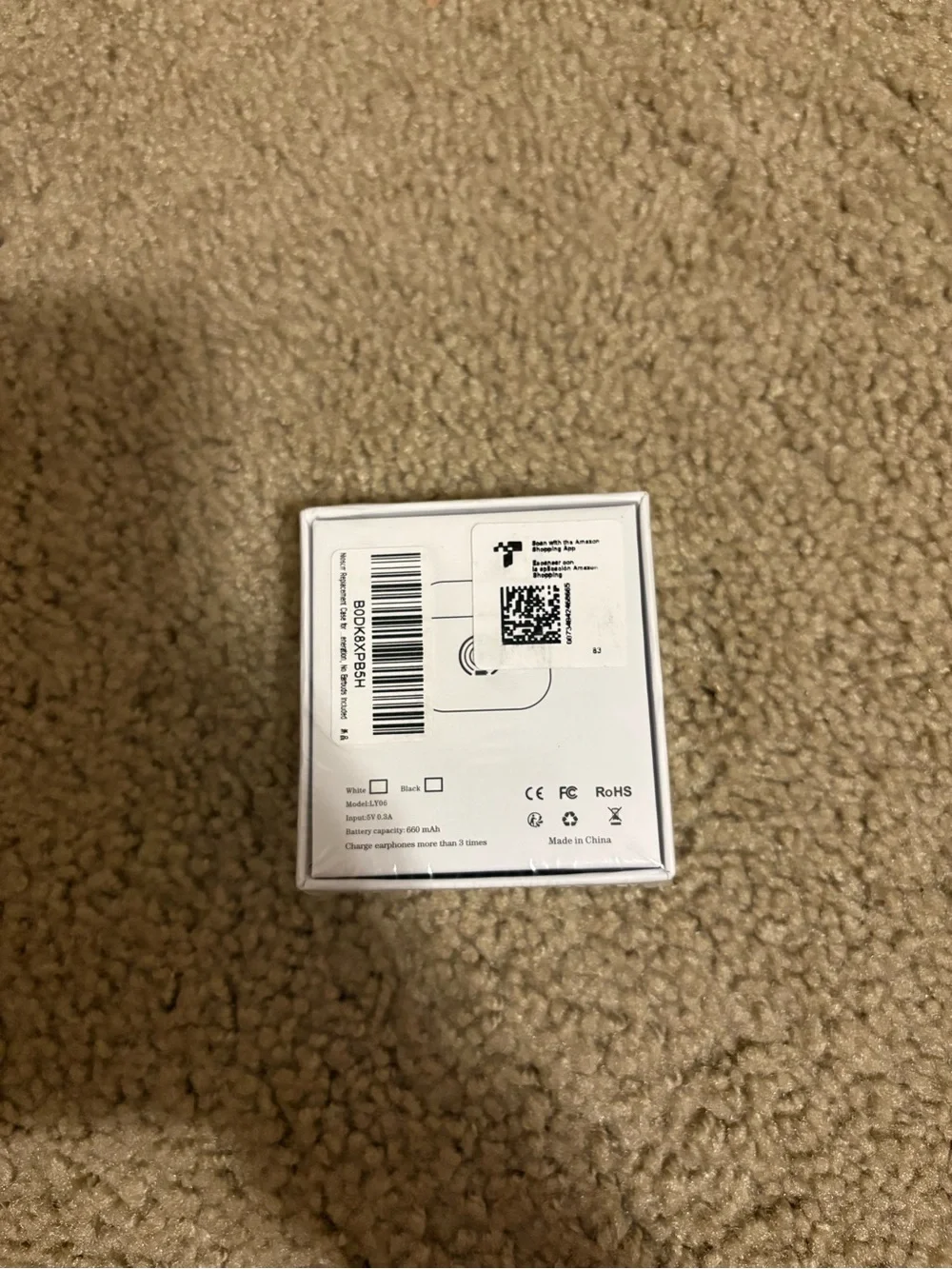 Wireless Charging Earbud Case - White